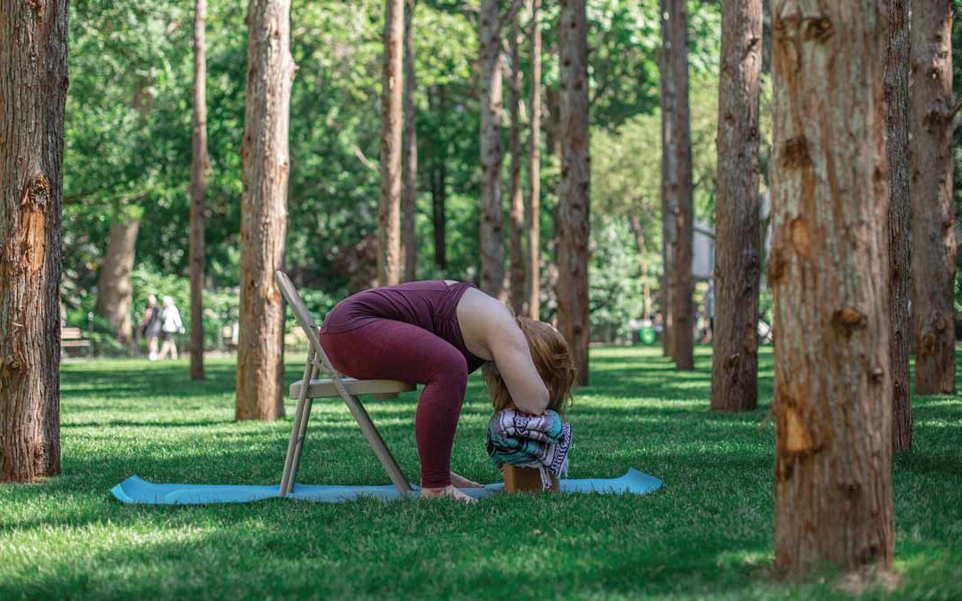 A 4-Pose Self-Care Chair Sequence for Working At Home